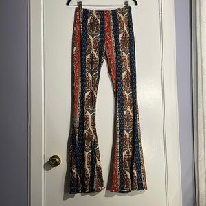 Paisley Print Flare Pants